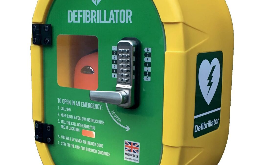 Defibrillator at Llanungar Caravan Park